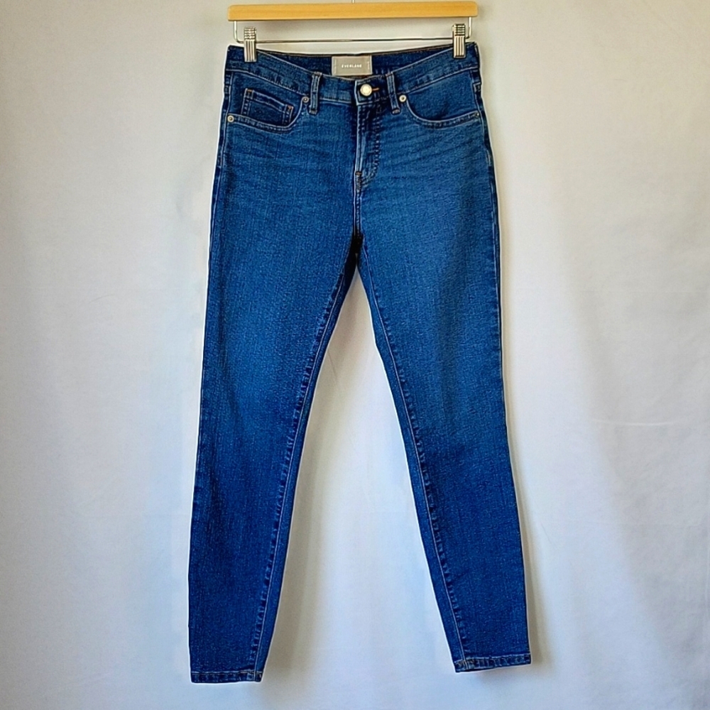 Everlane Mid Rise Skinny Ankle Jeans Medium Wash Size 28